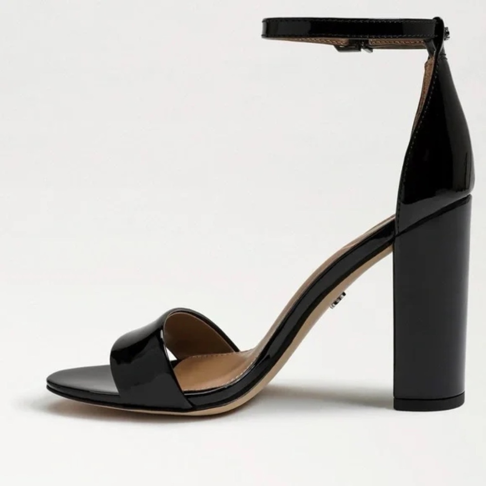 Sam Edelman Yaro Black Block Heel Sandal Size 8.5 - Picture 3 of 4